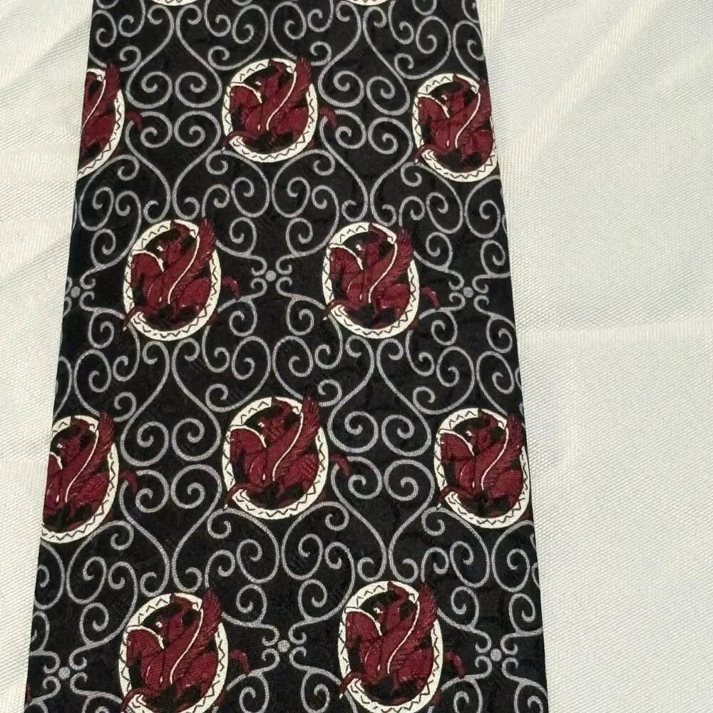 Christian Dior Monsieur Red Silk Tie